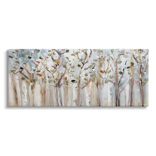 Stupell Industries Bare Branch Trees Birch Forest Abstract Painting Canvas Wall Art